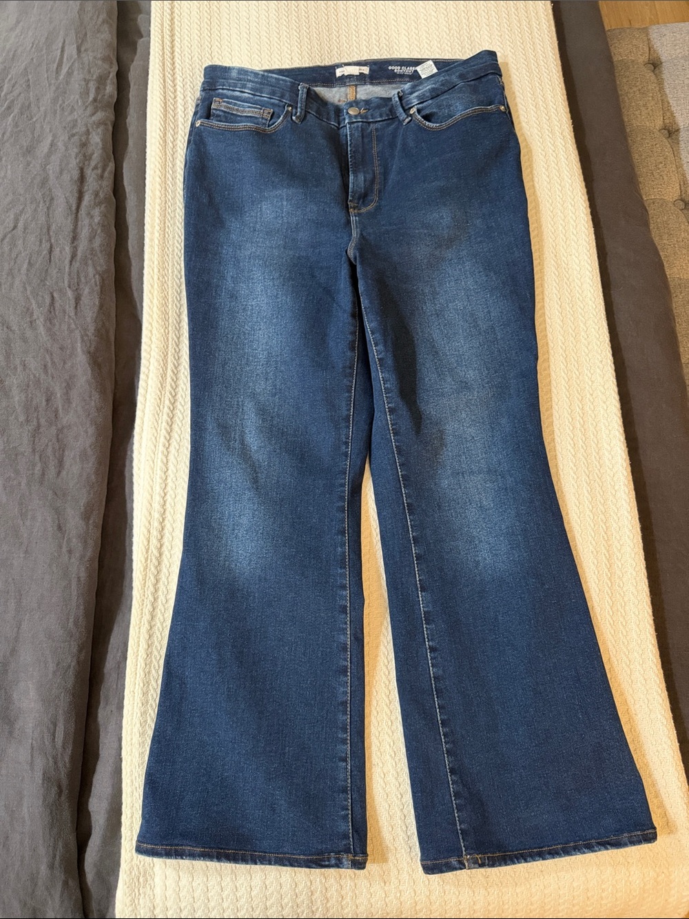 Good American Dark Blue Always Fit Bootcut Jeans